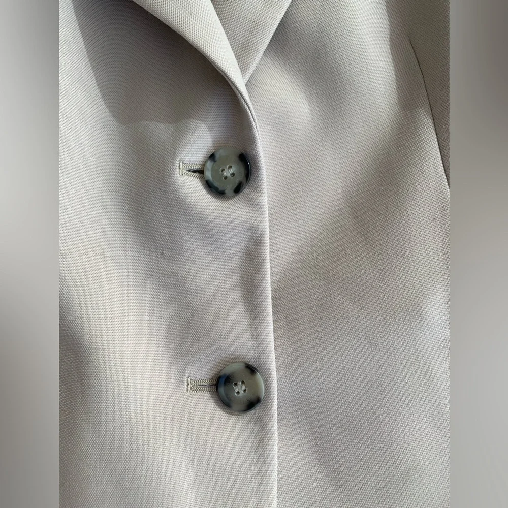 Altuzarra Cream Stretch Wool Two-Button Tailored Blaze